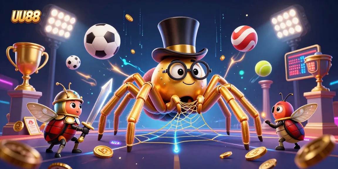 Engage in gambling excitement with UU88's vibrant 3D casino scene filled with dynamic sports elements.