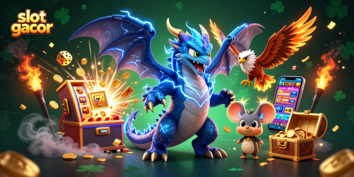 Unleash your winning potential with slot gacor in this lively 3D casino scene.
