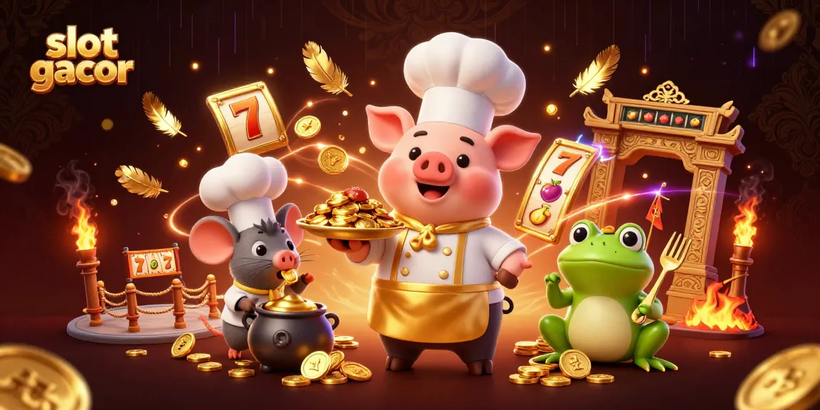 Slot gacor dengan chef pig menyajikan koin emas di dunia kasino yang kaya.