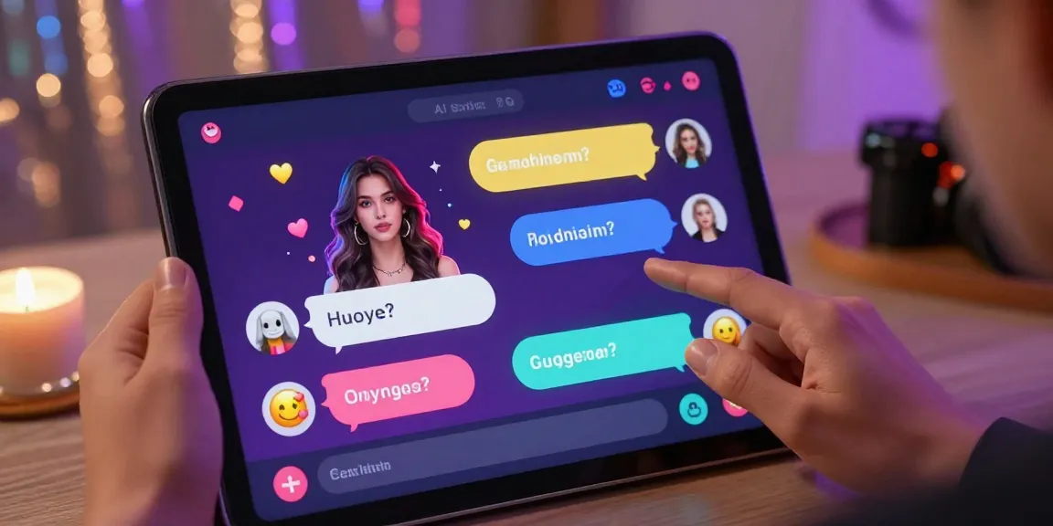 Engaging ai sex chat interface showcasing character interaction and flirtation in a playful digital atmosphere.