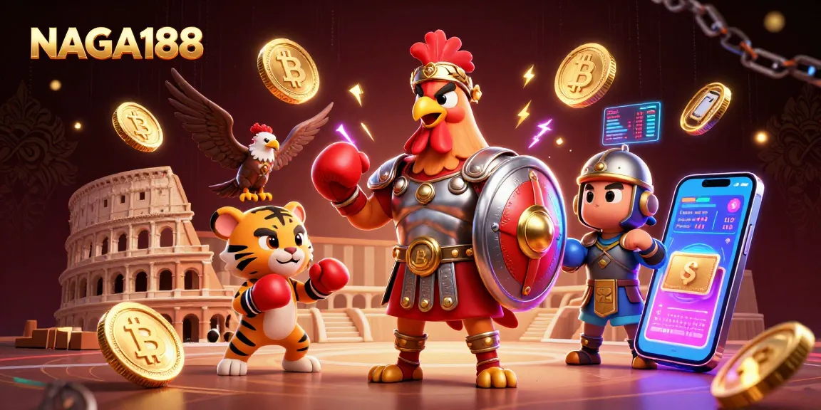 NAGA188 menghadirkan ilustrasi kasino 3D dengan karakter unik dalam arena bertarung virtual.