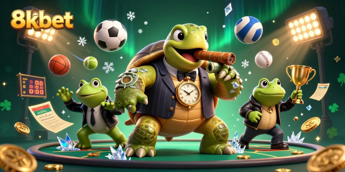 Engage with thrilling gaming experiences at 8kbet surrounded by dynamic casino elements and vibrant characters.