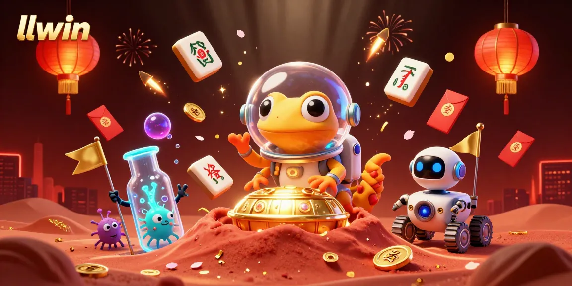 Experience winning thrills at LLWIN with a vivid Martian adventure in a golden casino.
