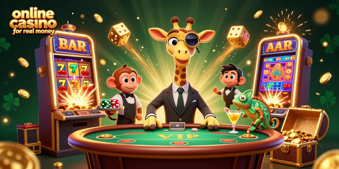 Enjoy an exuberant online casino for real money scene with vibrant characters at a VIP poker table.