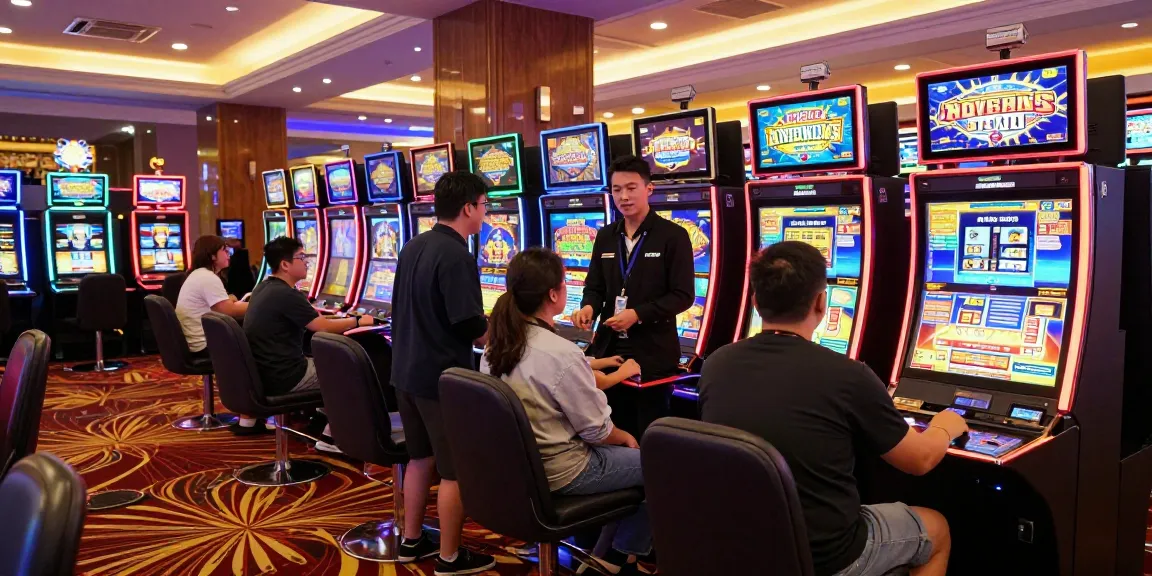 Rajaslot88 sebagai situs game olahraga dengan pemain menikmati permainan slot di kasino.