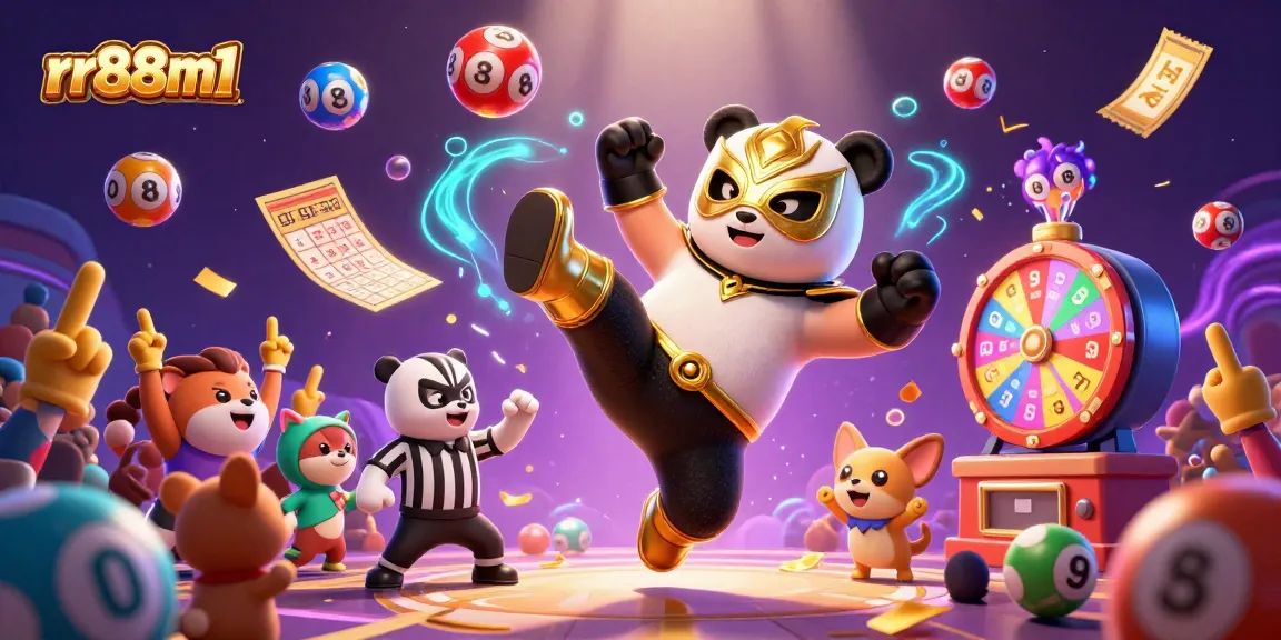 Experience thrill at rr88m1 with lively lottery-themed action packed in stunning 3D digital art.