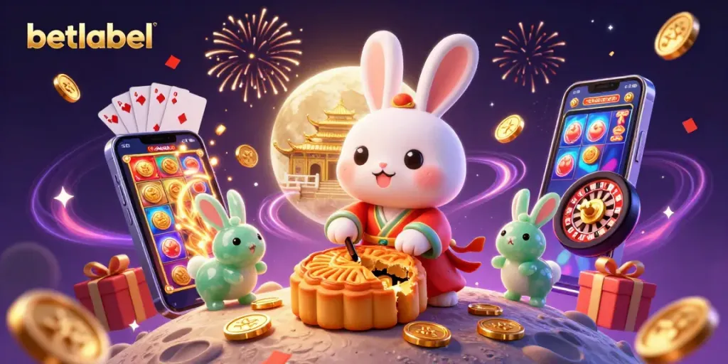 Experience exciting casino action with betlabel featured in a vibrant 3D illustration.