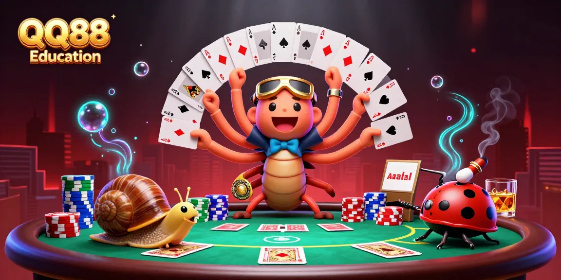 Experience thrilling gameplay with QQ88 Education in a vibrant and dynamic 3D casino scene filled with interactive elements.