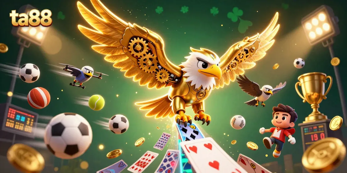 Experience thrilling sports betting with ta88, featuring dynamic sports balls and winning moments.
