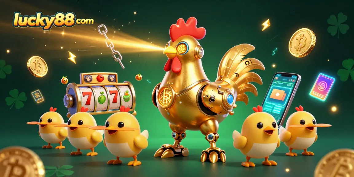 Engage in thrilling gaming with lucky88 com's vibrant 3D illustration featuring exciting casino action.